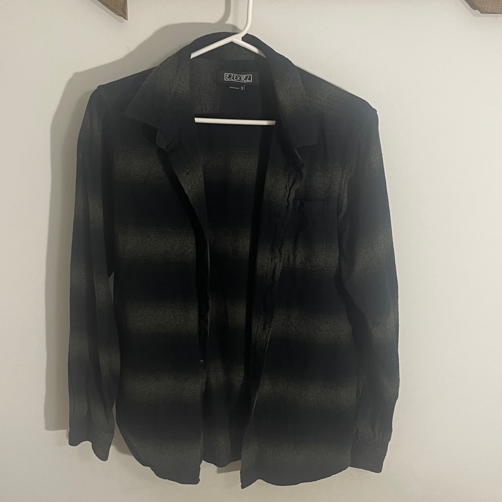Ezekiel Black and Green Flannel Shirt